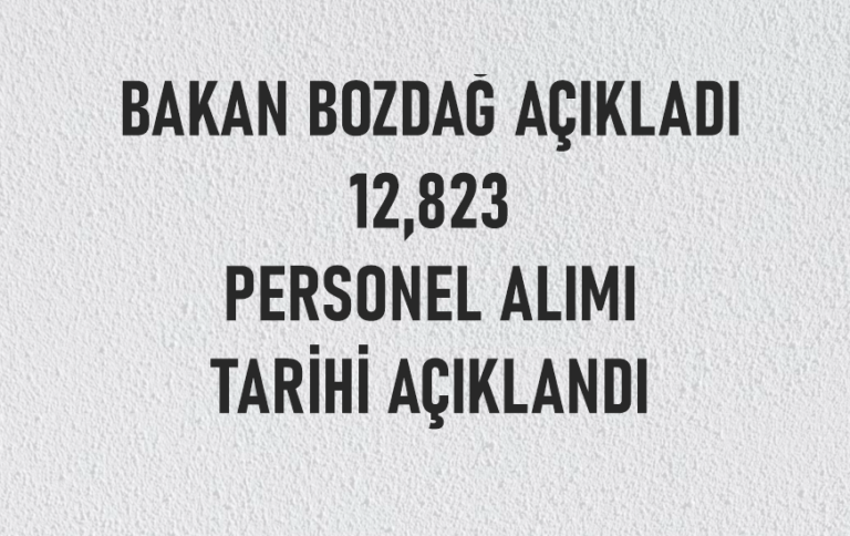 Adalet Bakanı Resmen Müjdeledi: 12 bin 823 Personel Alımı Tarihi Netleşti