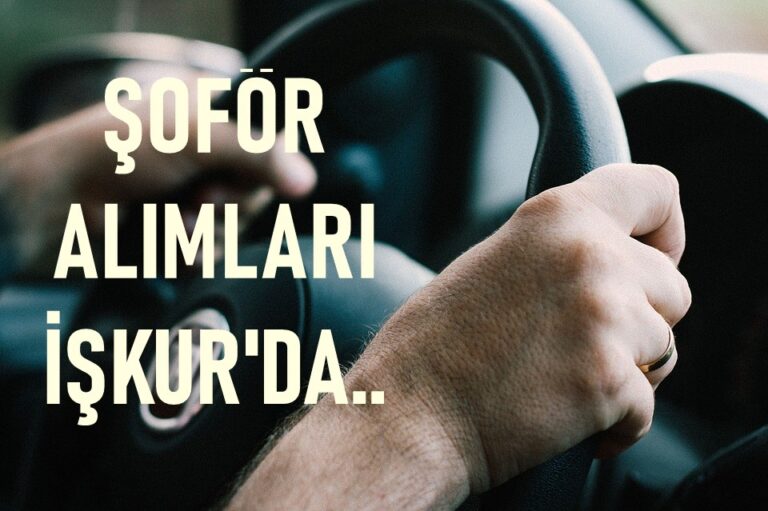 Ehliyeti Olanlar Dikkat! 760 Şoför Alımı İlanı Aktif