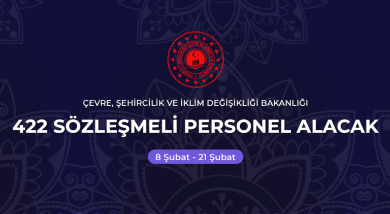 Çevre Bakanlığı 4 başlıkta 422 personel alımı yapacak! Mimar, Mühendis, Büro görevlisi!…