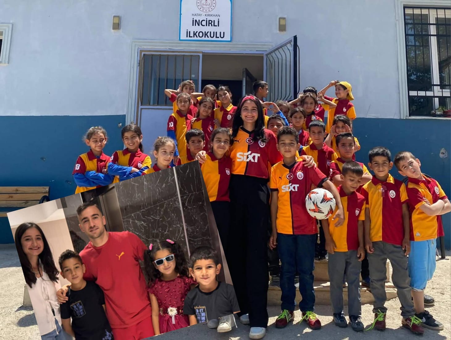 Depremzede öğrencilere forma ve mutluluk sürprizi