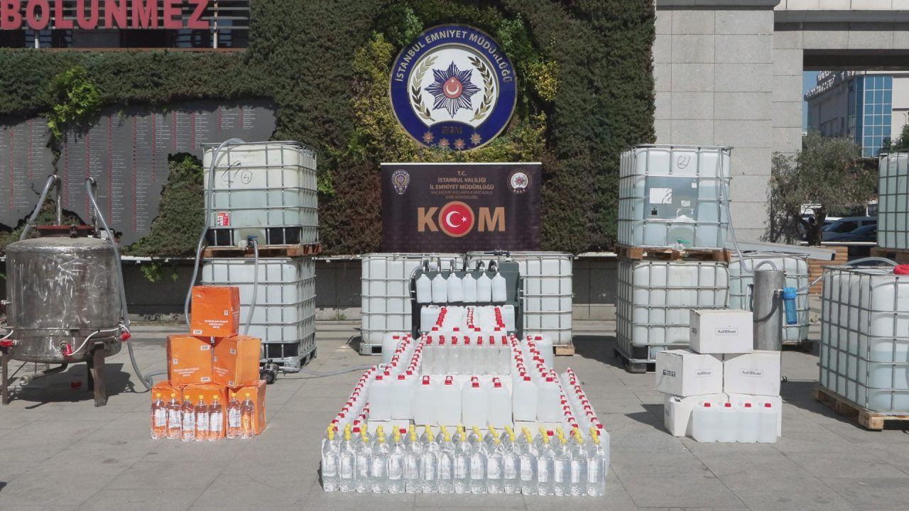 İstanbul’da 19 Ton Sahte İçki Ele Geçirildi: 9 Gözaltı