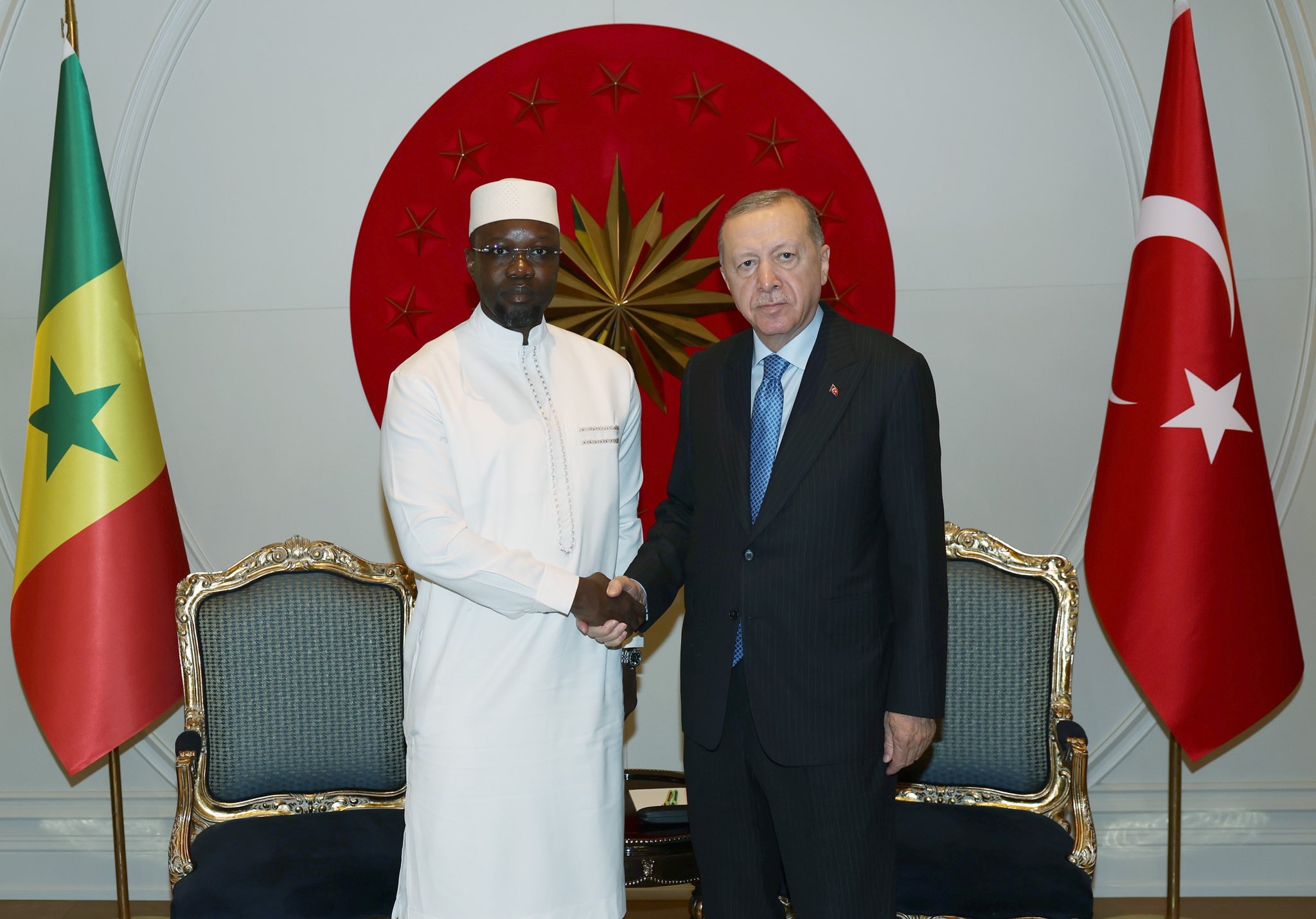 Cumhurbaşkanı Erdoğan, Senegal Başbakanı Ousmane Sonko’yu Kabul Etti