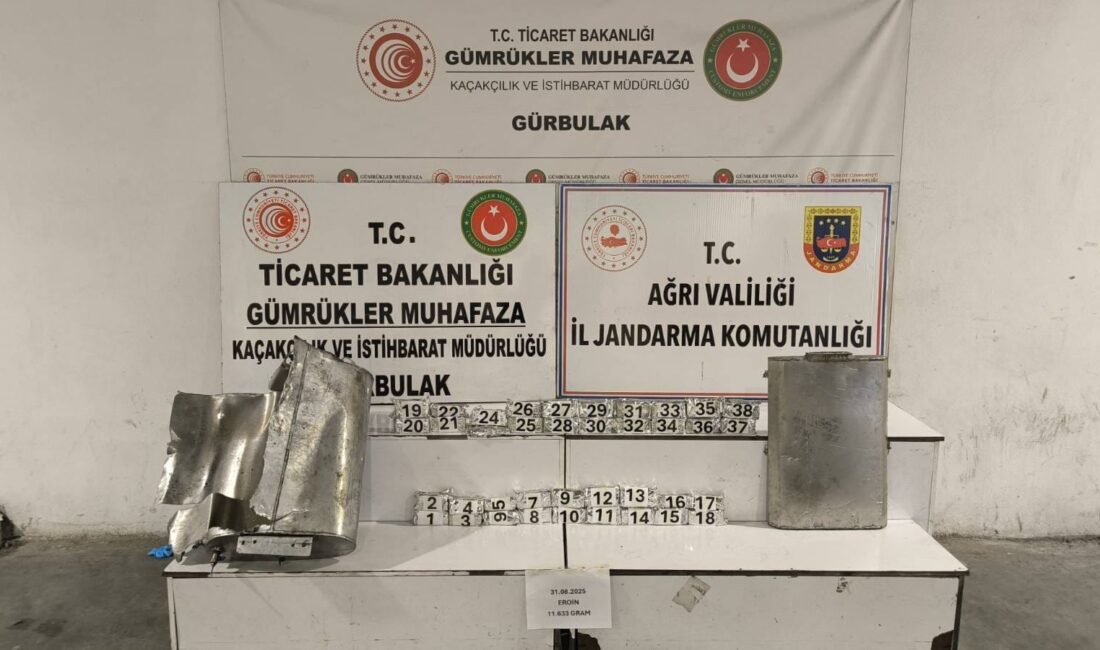 Ağrı’da Jandarma Zehir Tacirlerine Fırsat Verilmedi; 11 Kg Eroin Ele Geçirildi