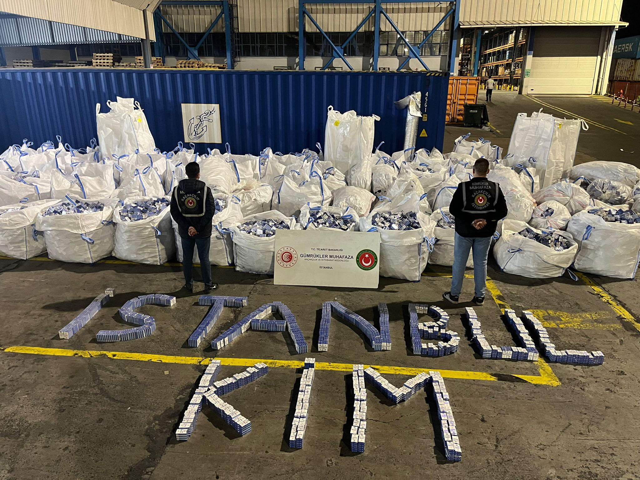 Ambarlı Gümrük Limanı’nda 394 Bin 117 Paket Kaçak Sigara Ele Geçirildi