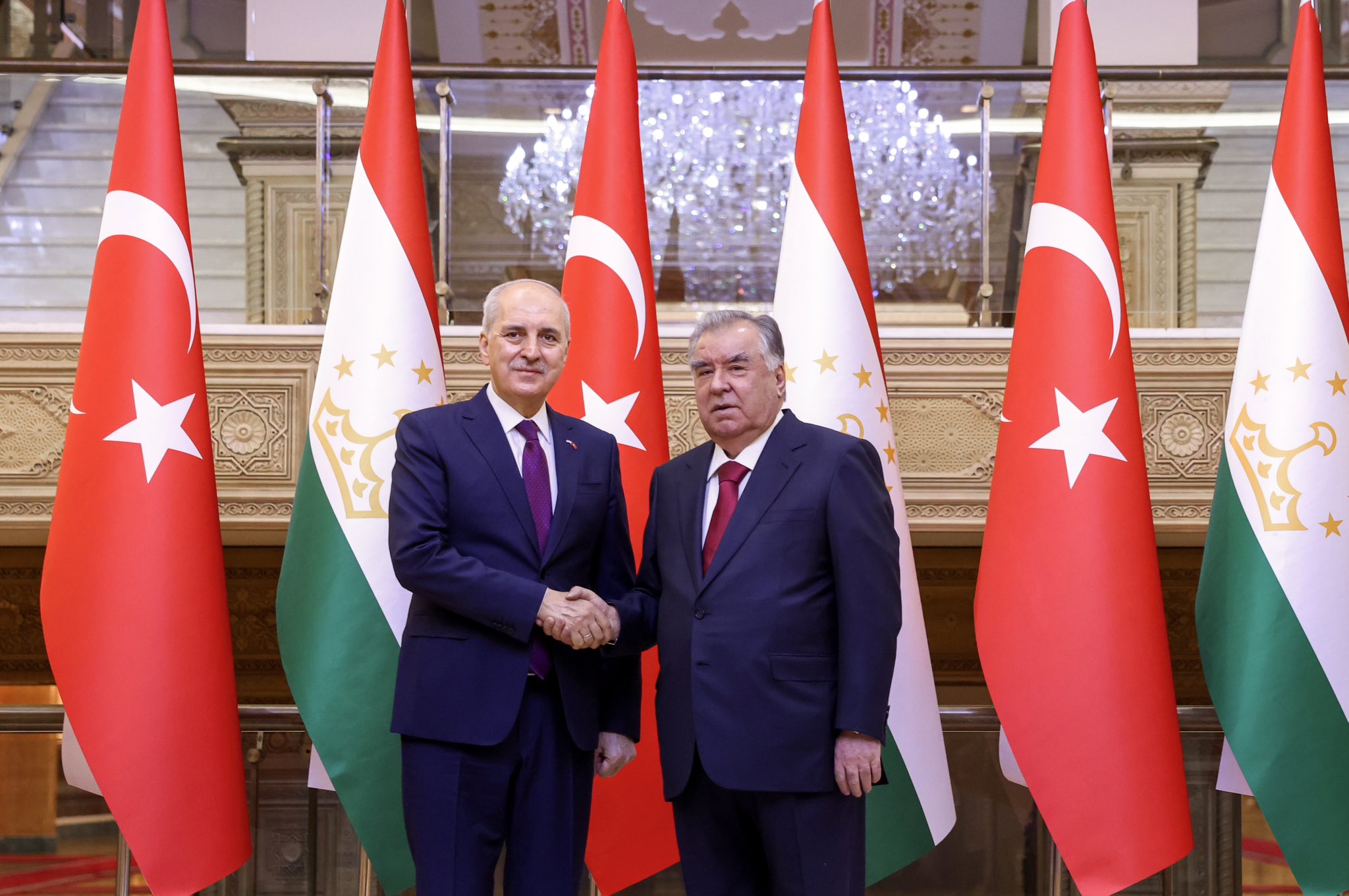 Kurtulmuş, Tacikistan Cumhurbaşkanı Rahman Tarafından Kabul Edildi