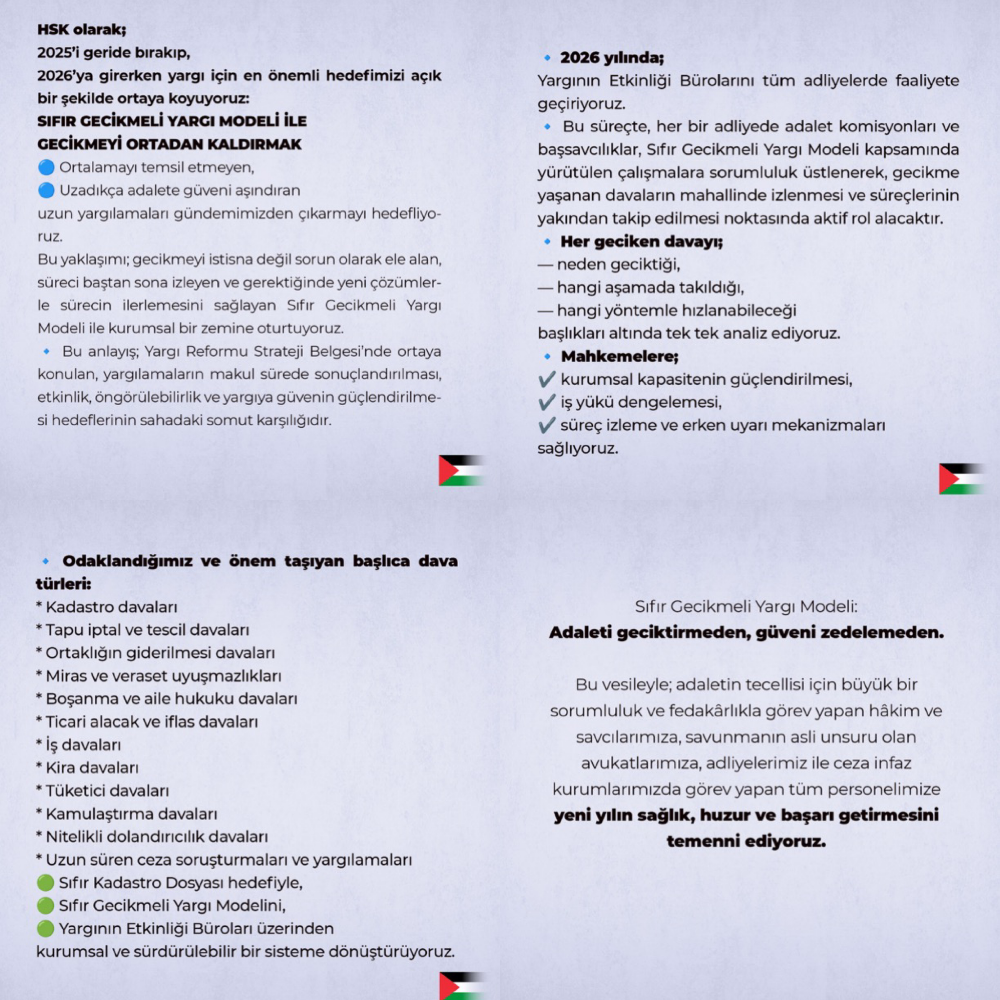 Yargıda Yeni Dönem Başlıyor: HSK’dan 2026 İçin “Sıfır Gecikmeli Yargı” Hamlesi