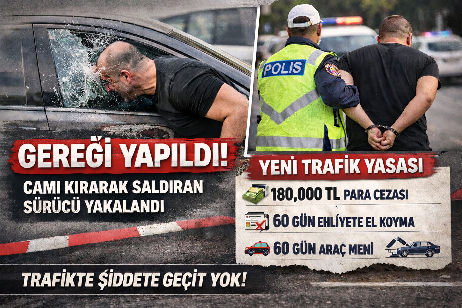 Trafikte Şiddete Geçit Yok: Cam Kırarak Saldıran Sürücüye Gözaltı: Yeni Yaptırımlar Yolda
