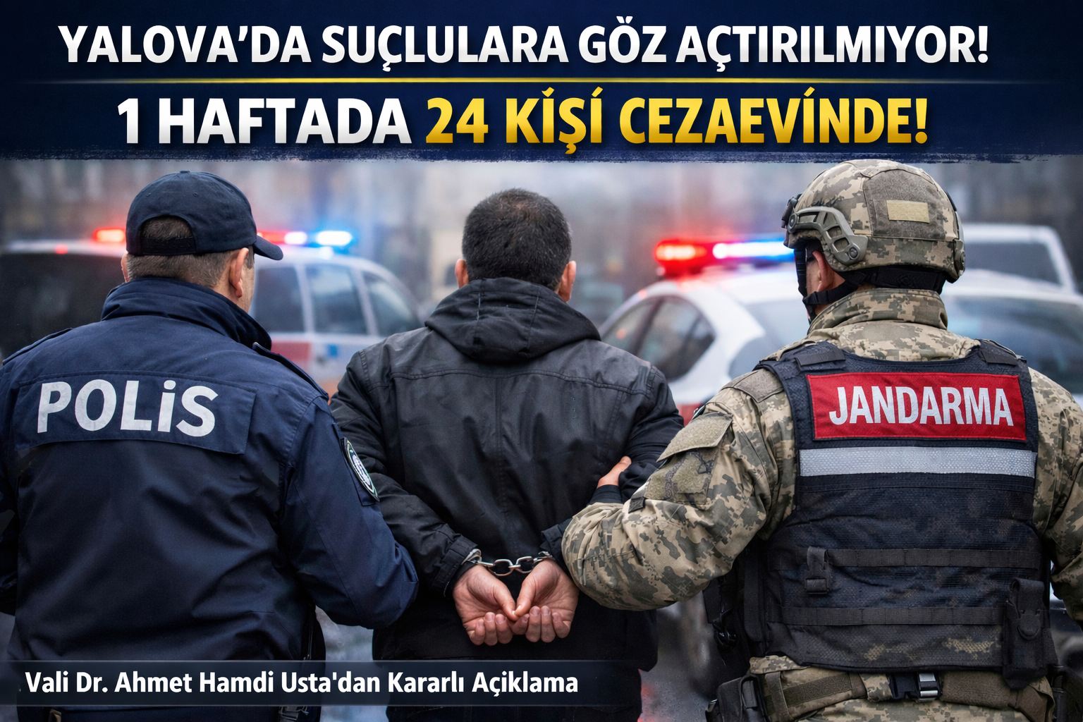 Yalova’da Suçlulara Göz Açtırılmıyor: 1 Haftada 24 Kişi Cezaevine Gönderildi