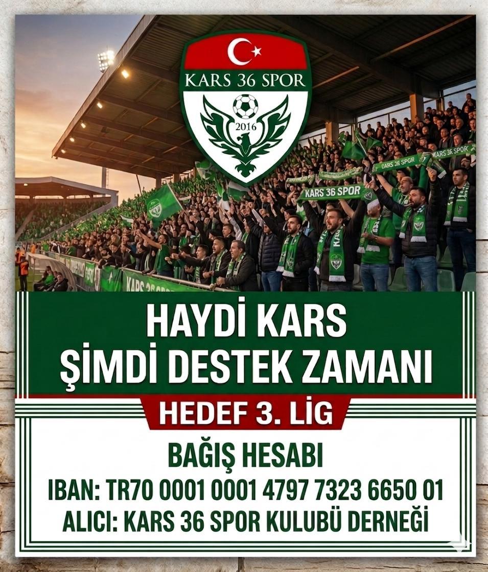 Kars 36 Spor’da Şampiyonluk Seferberliği: “Hedef 3. Lig, Yolun Sonu Şampiyonluk!”