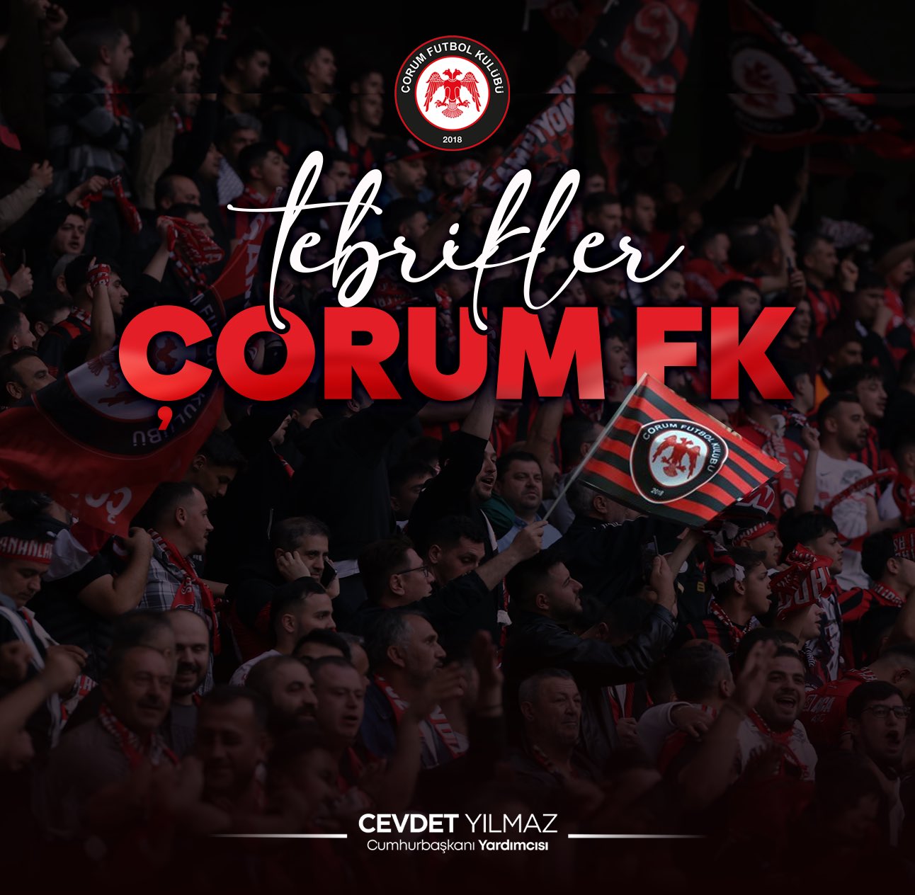 Cumhurbaşkanı Yardımcısı Cevdet Yılmaz’dan Süper Lig’e Yükselen Arca Çorum FK’ya Tebrik Mesajı