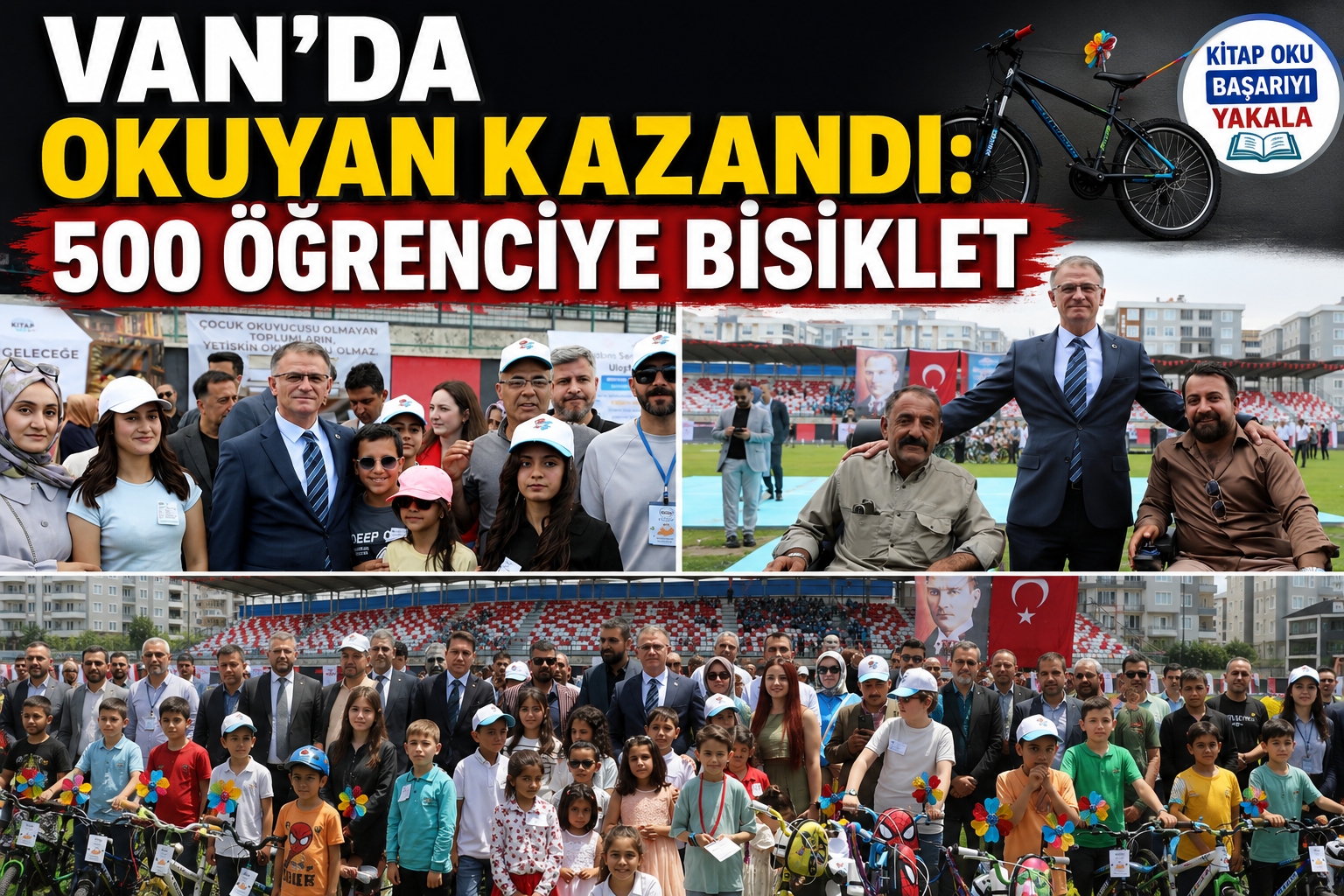 Van’da Okuyan Kazandı: 500 Öğrenciye Bisiklet
