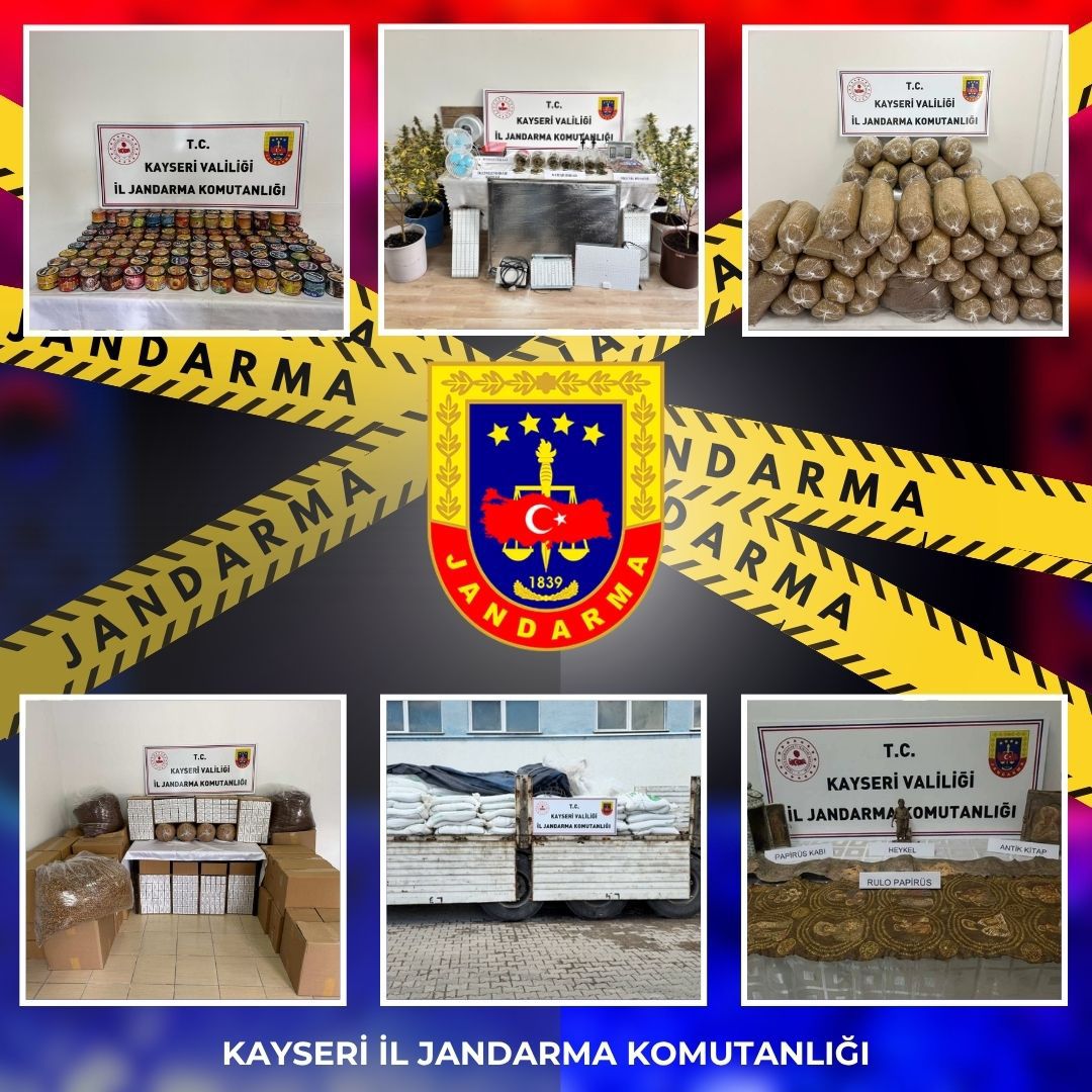 Kayseri İl Jandarma Komutanlığından Mayıs Ayı Bilançosu: Çok Sayıda Suç Unsuru Ele Geçirildi Ve 88 Şüpheli Yakalandı
