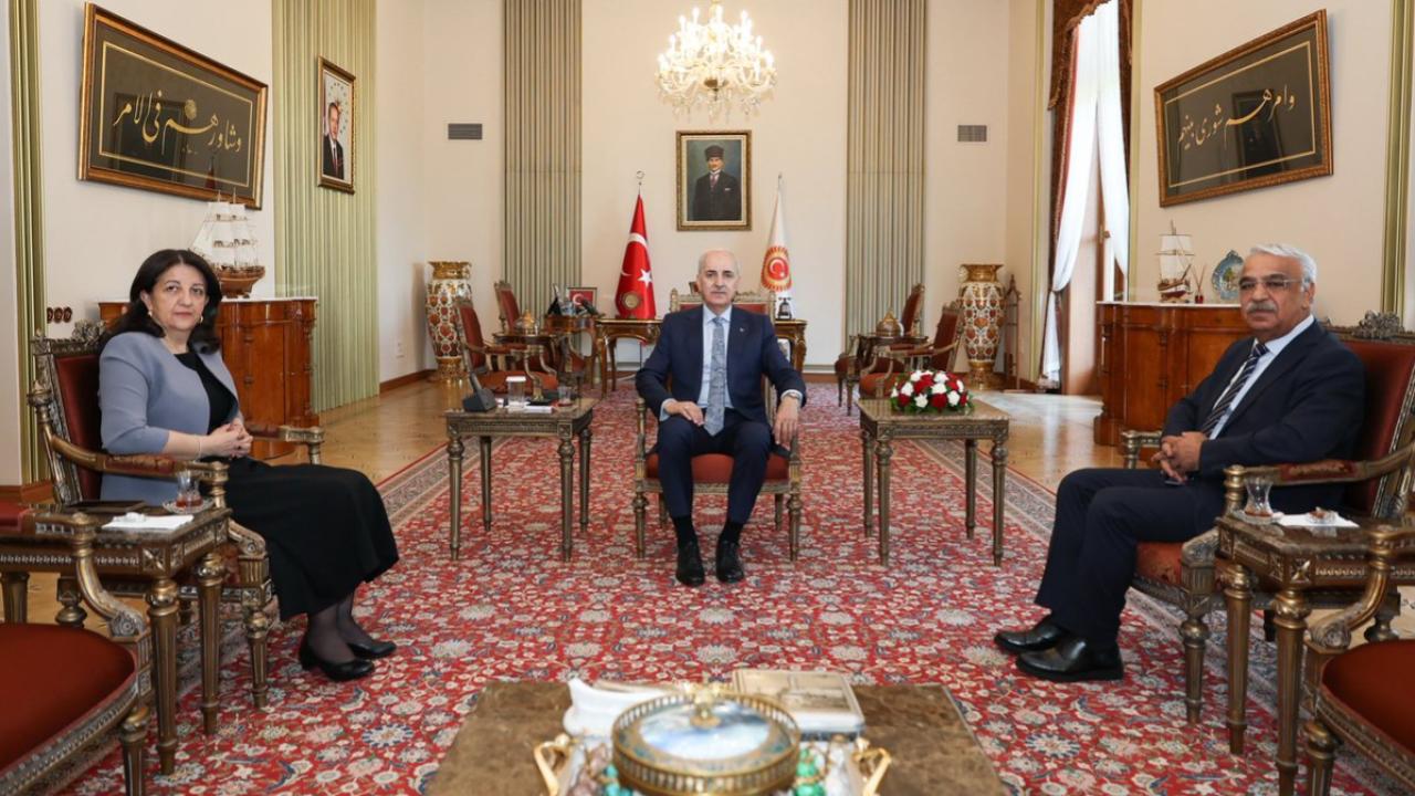 TBMM Başkanı Kurtulmuş DEM Parti İmralı Heyeti Üyelerini Kabul Etti