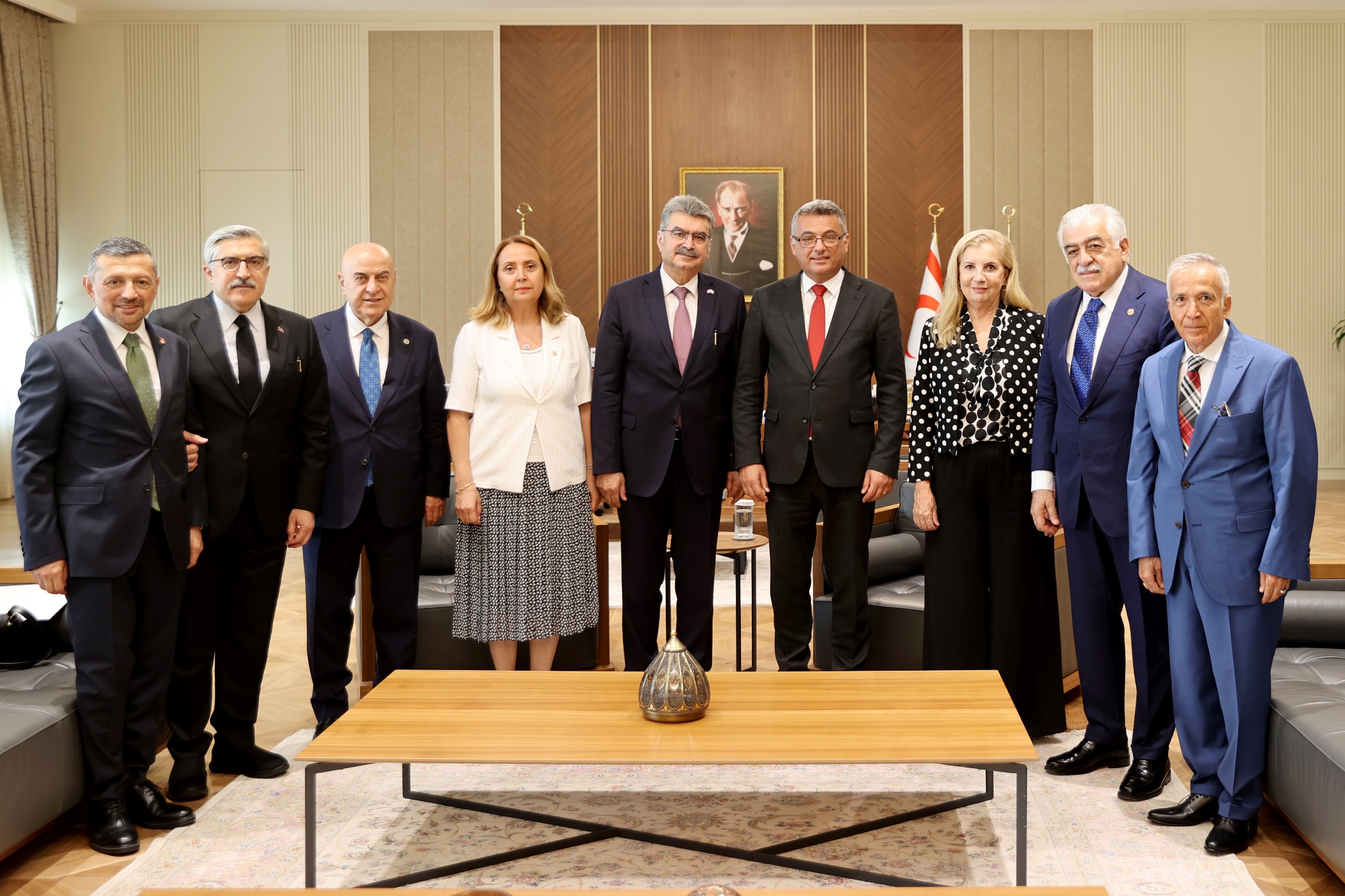 KKTC Cumhurbaşkanı Erhürman, Türkiye Heyetini Kabul Etti