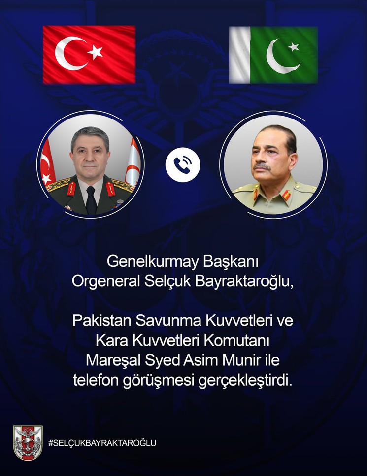 Genelkurmay Başkanı Orgeneral Bayraktaroğlu Pakistanlı Mevkidaşı İle Görüştü