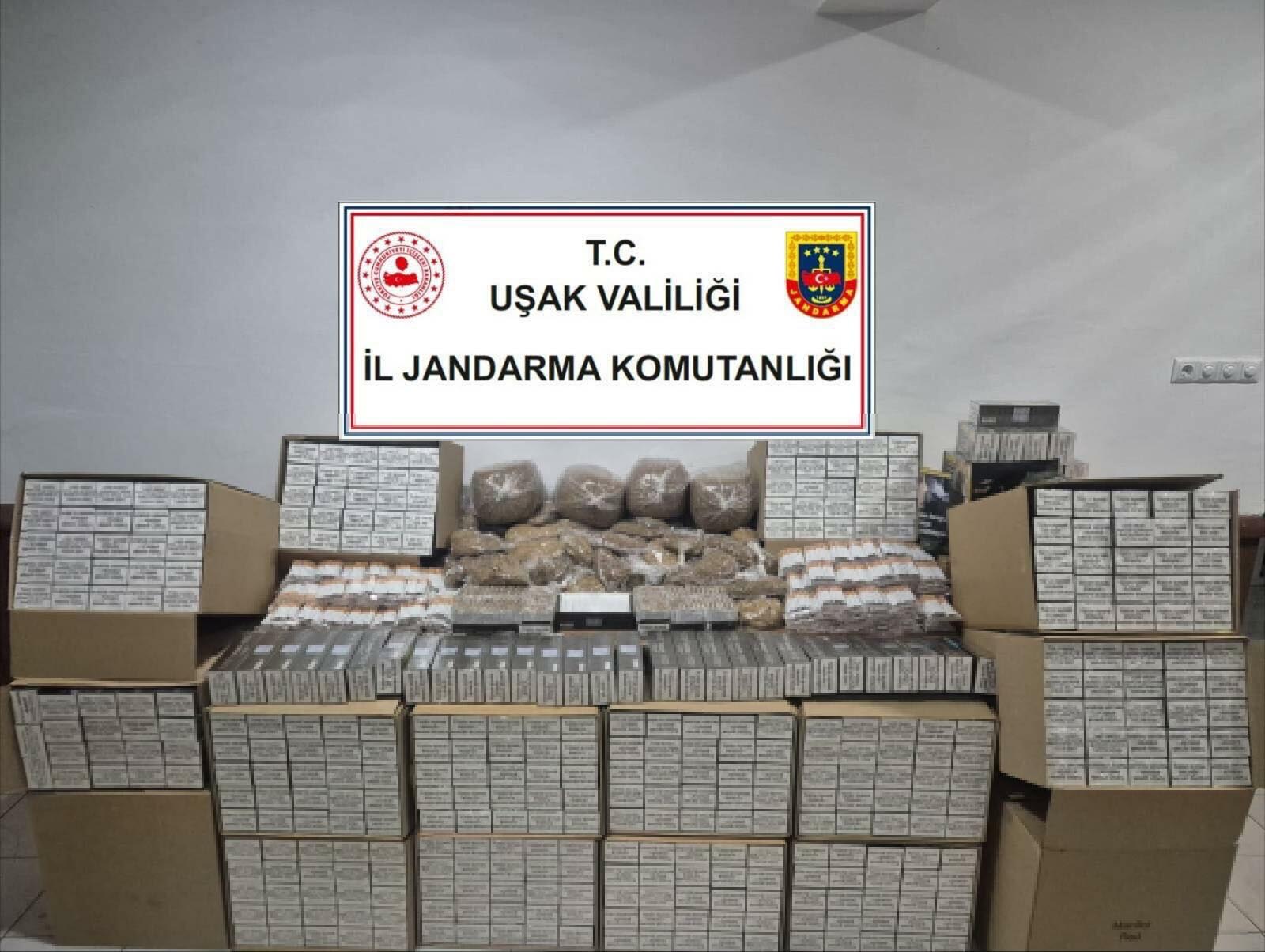 Uşak’ta Jandarmadan Uyuşturucu Ve Kaçak Tütün Operasyonu: 2 Şüpheli Yakalandı